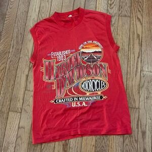 Vintage 80's Harley Davidson Graphic Shirt‎